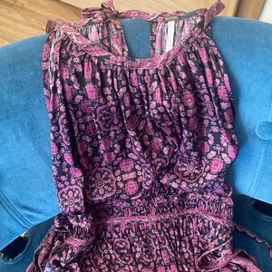Free People Halter Top styled Apron Dress with ties on side and back